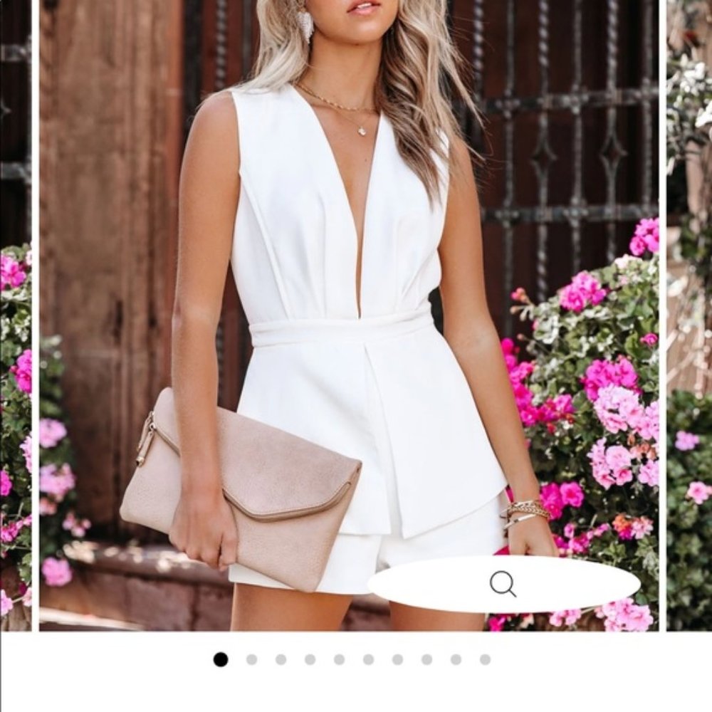 Vici White Romper